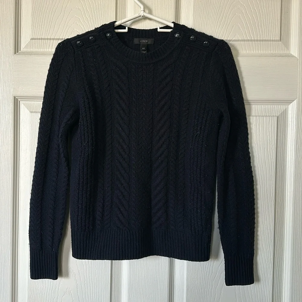 J.CREW Women’s Cable Knit Crew Neck Sweater Size XXS